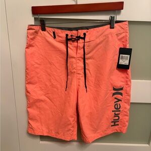 Hurley Orange Board Shorts Size 30